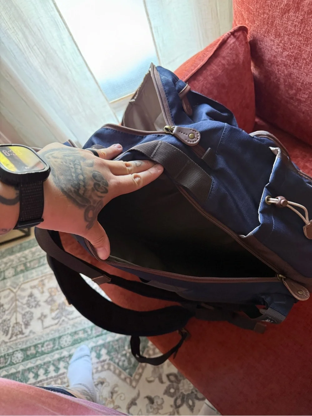 Navy Blue Men's Backpack -
